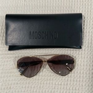 Moschino Aviator Sunglasses with Case
